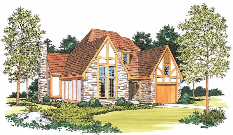 3-Bedroom, 1868 Sq Ft European Home Plan - 137-1531 - Main Exterior