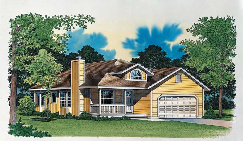 3-Bedroom, 1389 Sq Ft Country House Plan - 137-1532 - Front Exterior