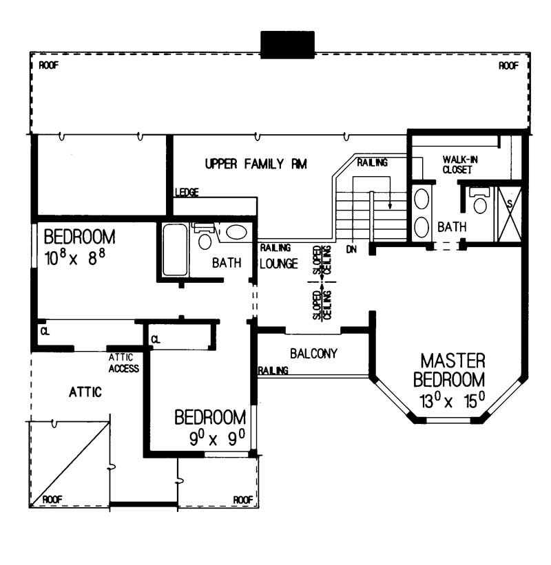 SECOND LEVEL FLOOR PLAN