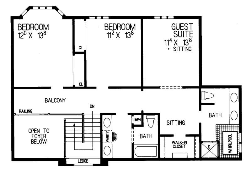 SECOND LEVEL FLOOR PLAN