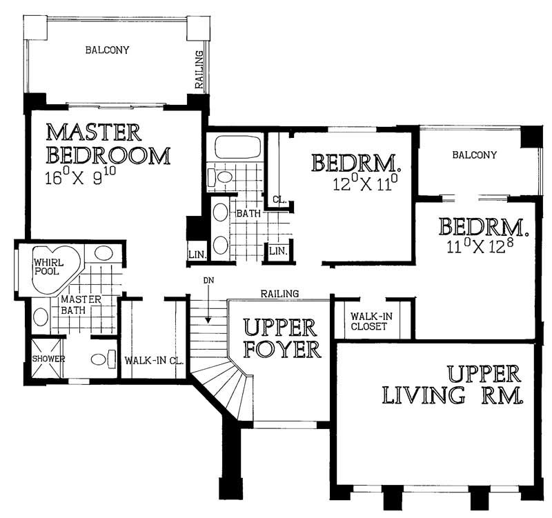 SECOND LEVEL FLOOR PLAN