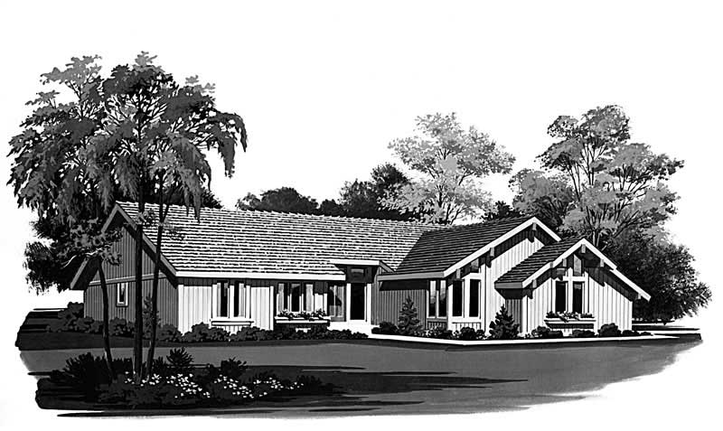 2-Bedroom, 1834 Sq Ft Contemporary Home Plan - 137-1605 - Main Exterior
