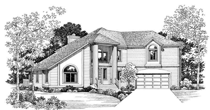 3-Bedroom, 2733 Sq Ft Contemporary House Plan - 137-1628 - Front Exterior