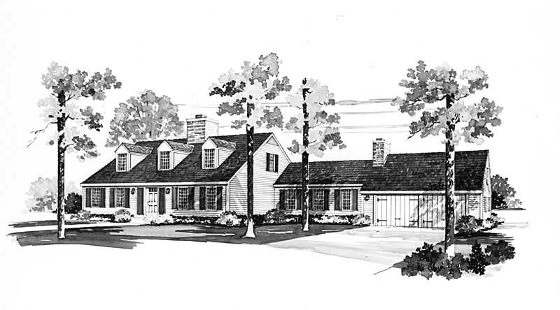 3-Bedroom, 2609 Sq Ft Cape Cod House Plan - 137-1666 - Front Exterior