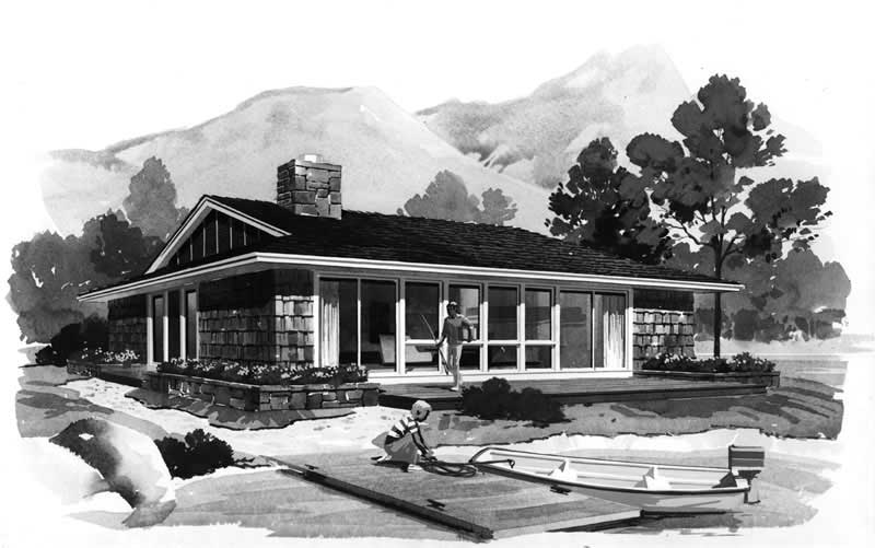 3-Bedroom, 1106 Sq Ft Contemporary Home Plan - 137-1706 - Main Exterior