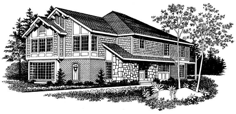 4-Bedroom, 2316 Sq Ft Craftsman Home Plan - 137-1709 - Main Exterior