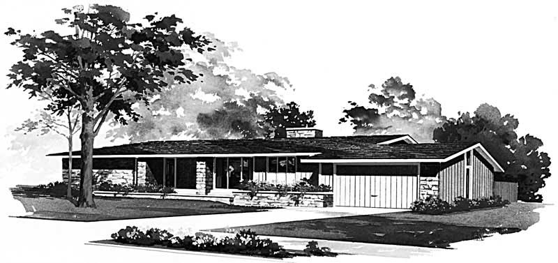 3-Bedroom, 3828 Sq Ft Contemporary House Plan - 137-1710 - Front Exterior