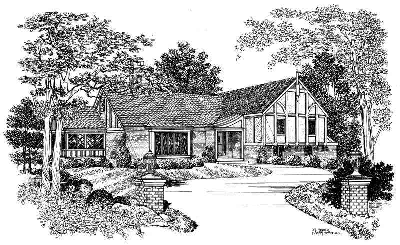 4-Bedroom, 2564 Sq Ft European Home Plan - 137-1735 - Main Exterior