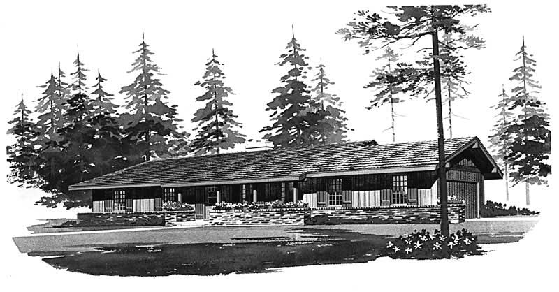 4-Bedroom, 1536 Sq Ft Ranch Home Plan - 137-1742 - Main Exterior