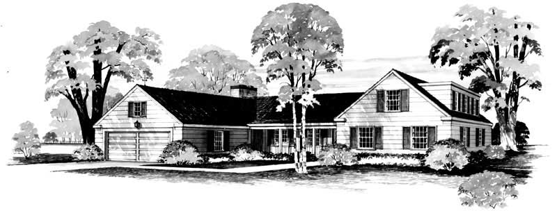 5-Bedroom, 2300 Sq Ft Country Home Plan - 137-1778 - Main Exterior