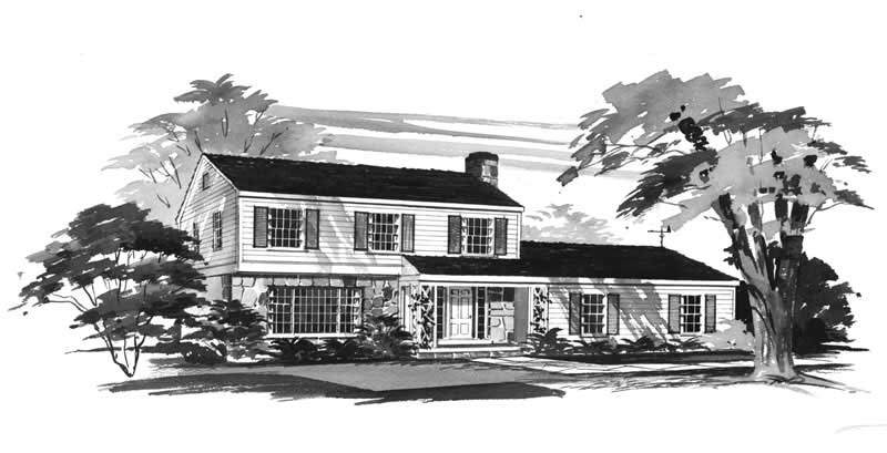5-Bedroom, 1750 Sq Ft Country Home Plan - 137-1810 - Main Exterior