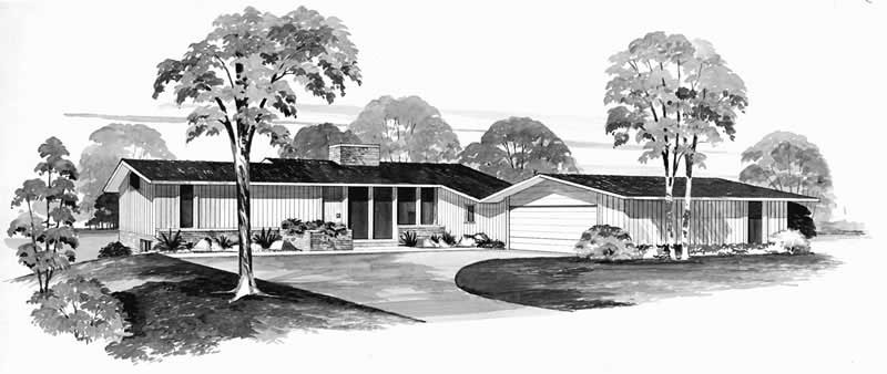 5-Bedroom, 1616 Sq Ft Contemporary House Plan - 137-1849 - Front Exterior