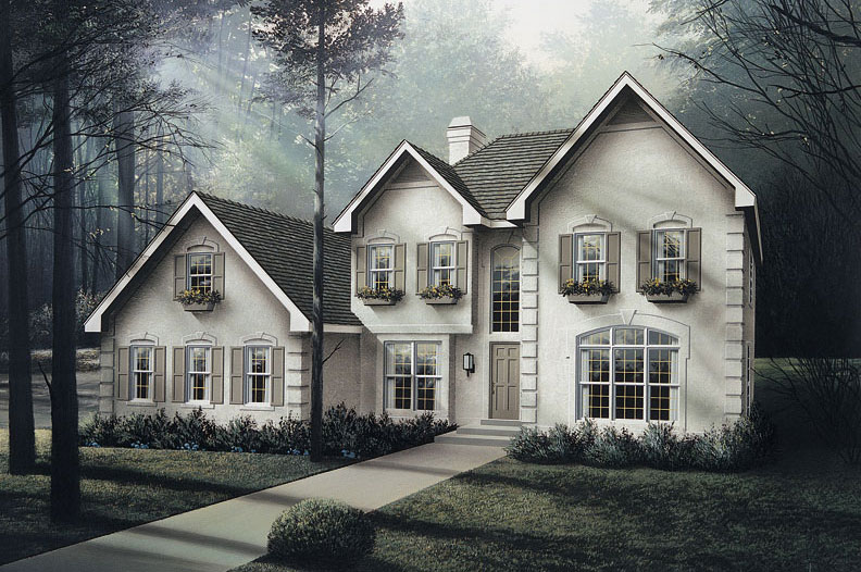 4-Bedroom, 2716 Sq Ft Georgian House Plan - 138-1040 - Front Exterior