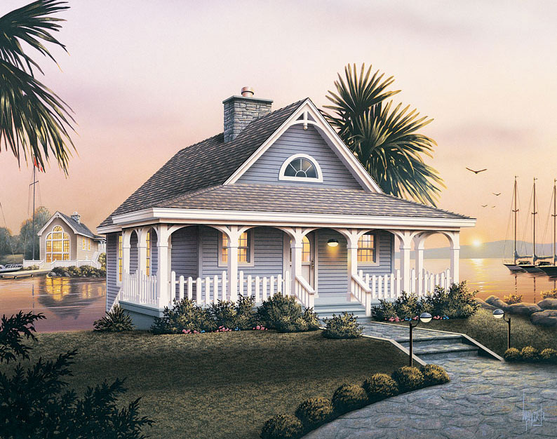 2-Bedroom, 1530 Sq Ft Country Home Plan - 138-1070 - Main Exterior