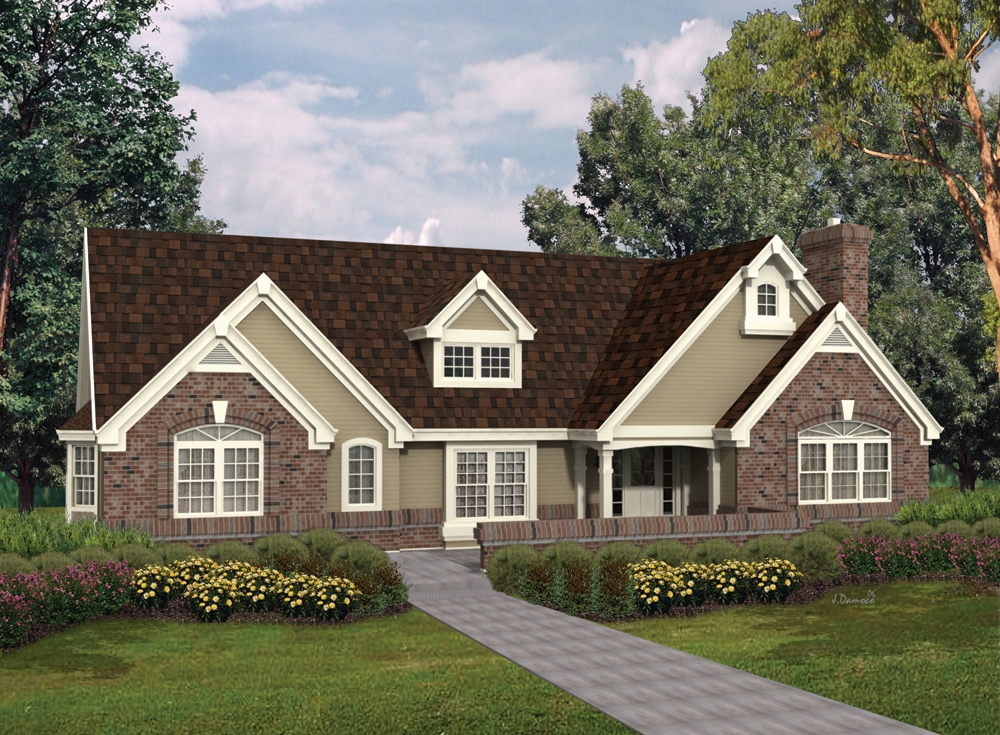 3-Bedroom, 2913 Sq Ft Ranch House Plan - 138-1099 - Front Exterior