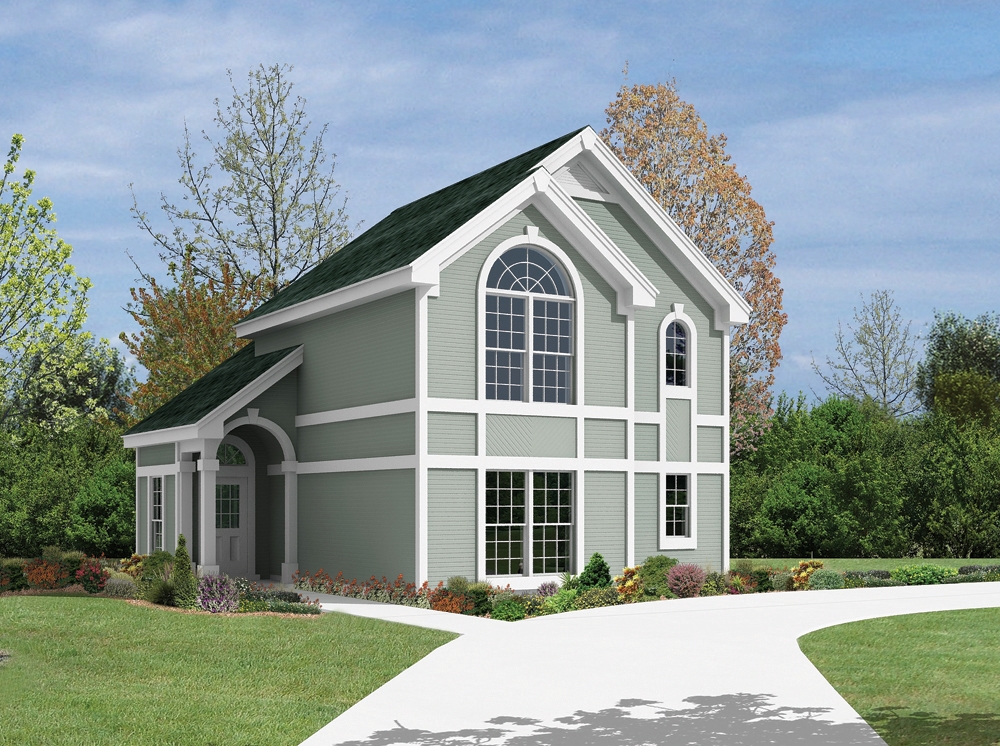 1-Bedroom, 891 Sq Ft Garage w/Apartments House Plan - 138-1103 - Front Exterior