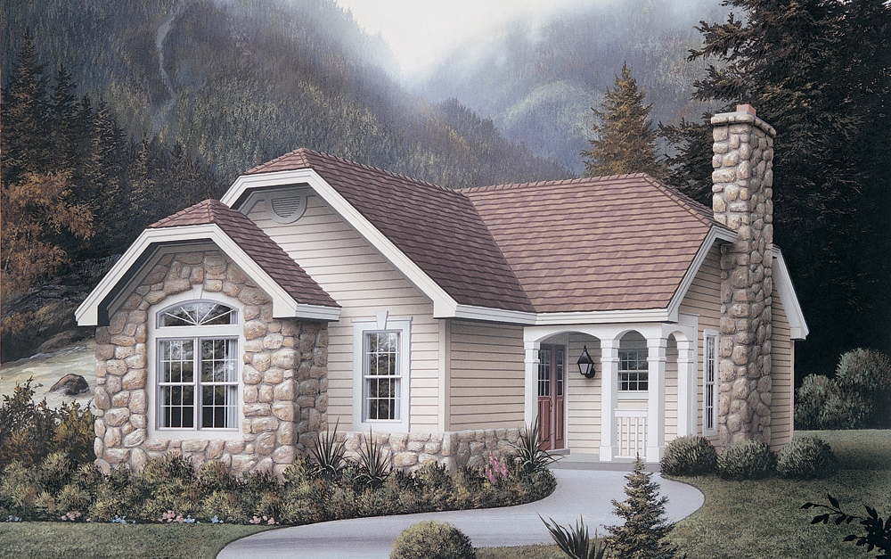 2-Bedroom, 1547 Sq Ft Cottage House Plan - 138-1131 - Front Exterior