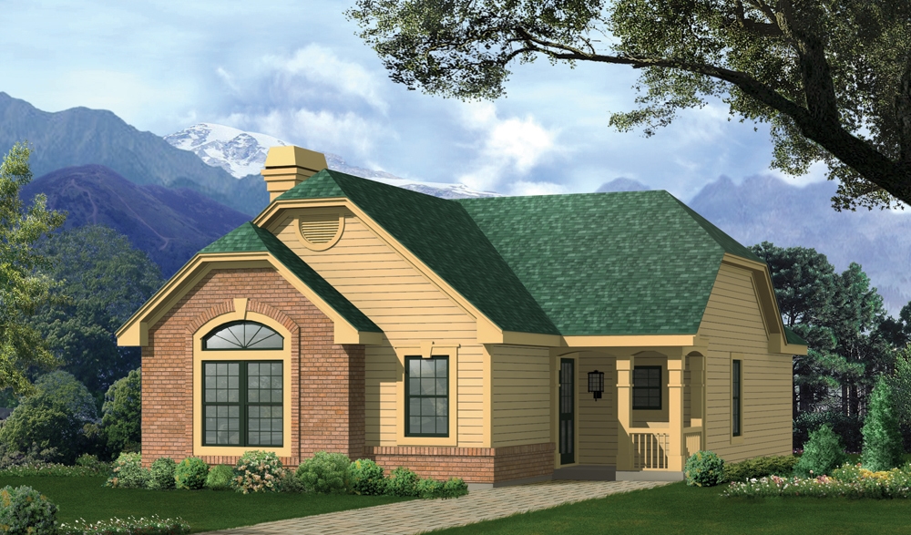 2-Bedroom, 1469 Sq Ft Cottage Home - Plan #138-1134 - Main Exterior
