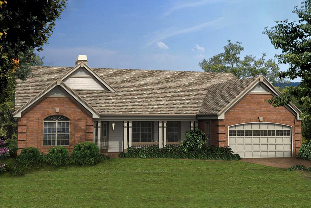 4-Bedroom, 1914 Sq Ft Ranch Home Plan - 138-1148 - Main Exterior