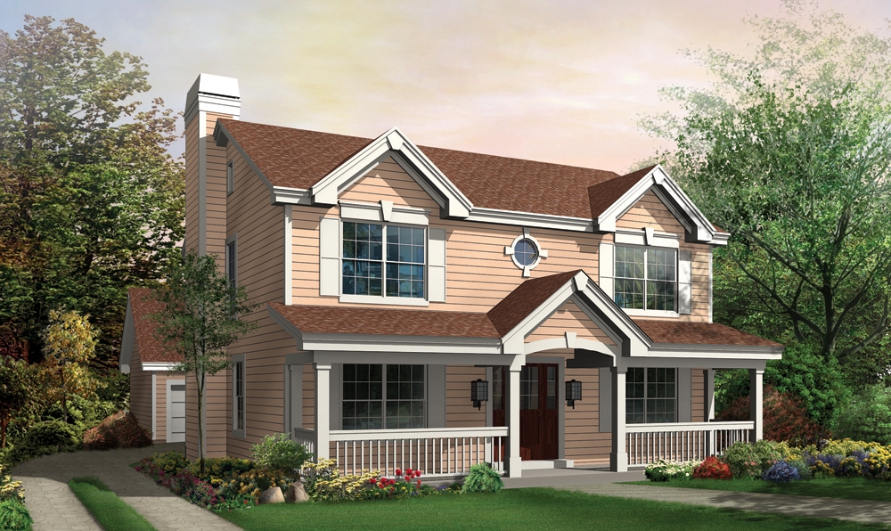 3-Bedroom, 2054 Sq Ft Traditional Home Plan - 138-1153 - Main Exterior