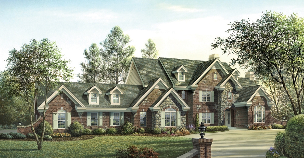 4-Bedroom, 5321 Sq Ft European House Plan - 138-1180 - Front Exterior