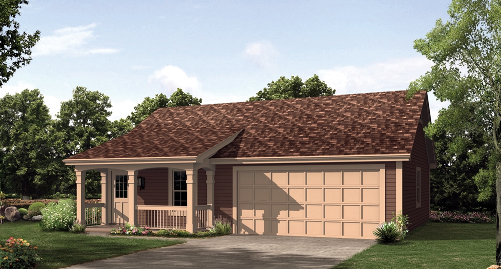 1-Bedroom, 496 Sq Ft Cottage Home Plan - 138-1212 - Main Exterior