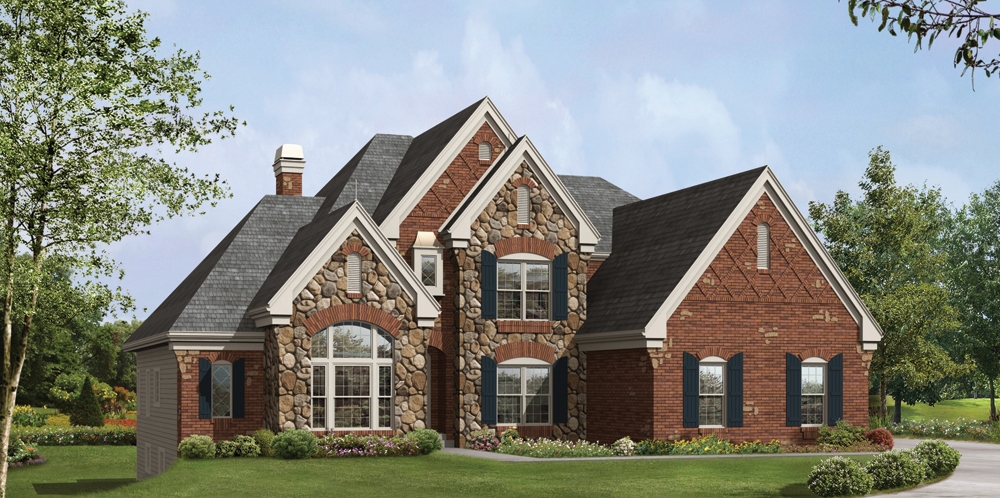 4-Bedroom, 4409 Sq Ft European House Plan - 138-1216 - Front Exterior