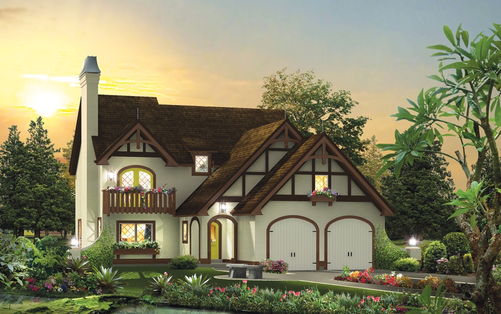 3-Bedroom, 2250 Sq Ft Tudor Home Plan - 138-1270 - Main Exterior
