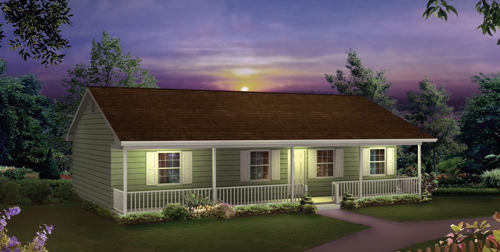 3-Bedroom, 1285 Sq Ft Traditional Home Plan - 138-1271 - Main Exterior