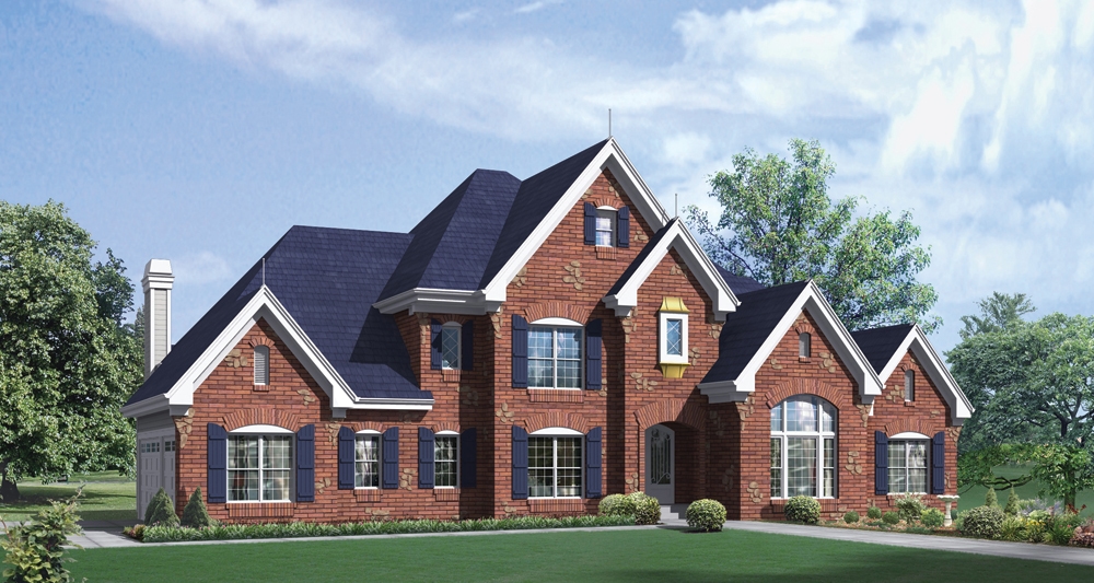 4-Bedroom, 4465 Sq Ft European Home Plan - 138-1283 - Main Exterior