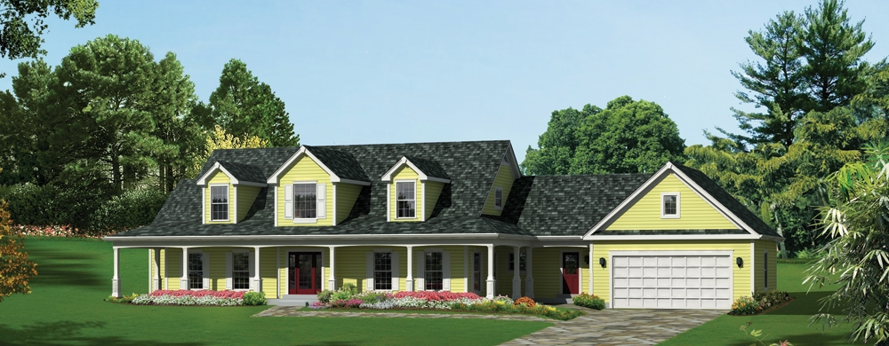 4-Bedroom, 3782 Sq Ft Ranch House Plan - 138-1288 - Front Exterior