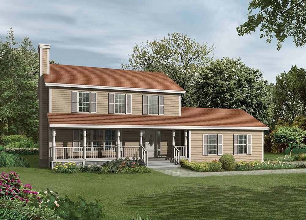 3-Bedroom, 1998 Sq Ft Country Home Plan - 138-1309 - Main Exterior