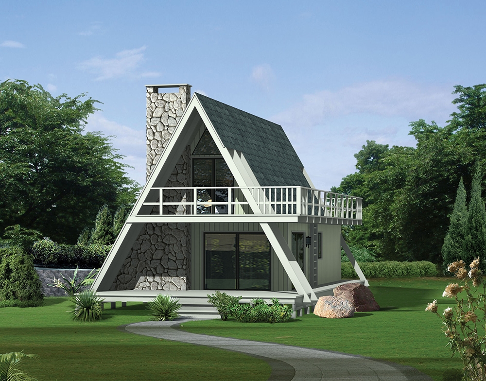 3-Bedroom, 1272 Sq Ft Vacation Homes House Plan - 138-1326 - Front Exterior