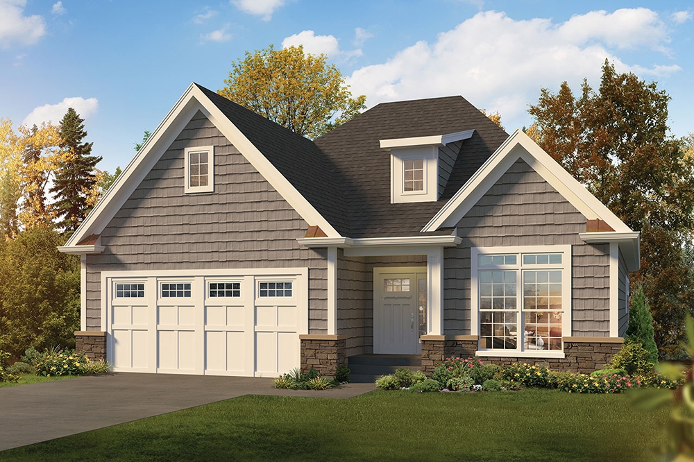 2-Bedroom, 1615 Sq Ft Country Home Plan - 138-1362 - Main Exterior
