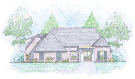 3-Bedroom, 1890 Sq Ft European House Plan - 139-1013 - Front Exterior