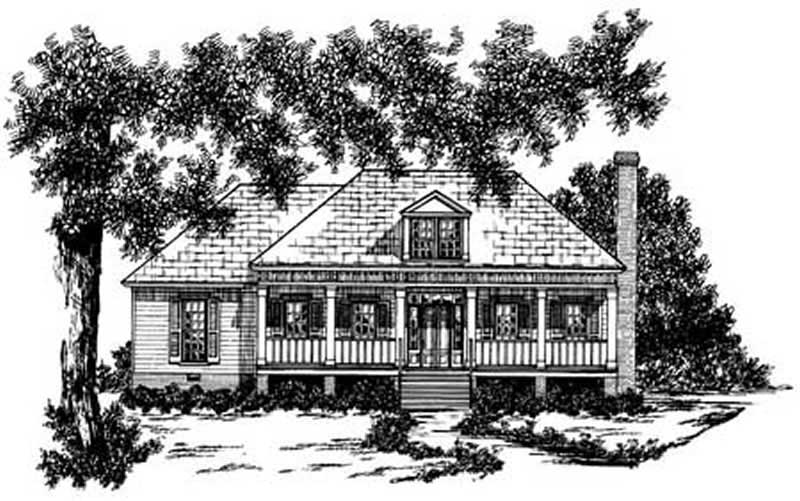 3-Bedroom, 1365 Sq Ft Farmhouse Home Plan - 139-1026 - Main Exterior