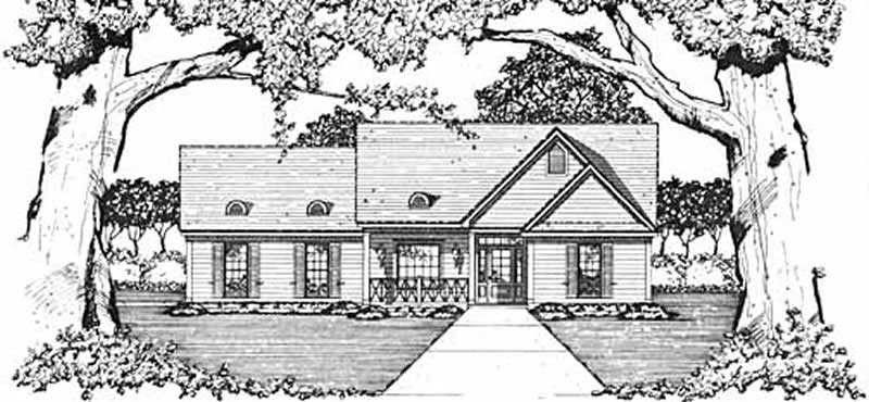 3-Bedroom, 1281 Sq Ft Country Home Plan - 139-1029 - Main Exterior