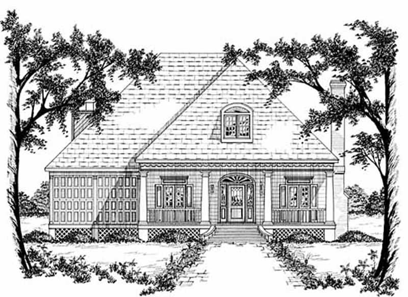 4-Bedroom, 2744 Sq Ft Country House Plan - 139-1041 - Front Exterior