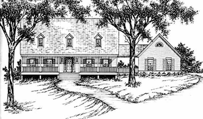 4-Bedroom, 2589 Sq Ft Country House Plan - 139-1065 - Front Exterior