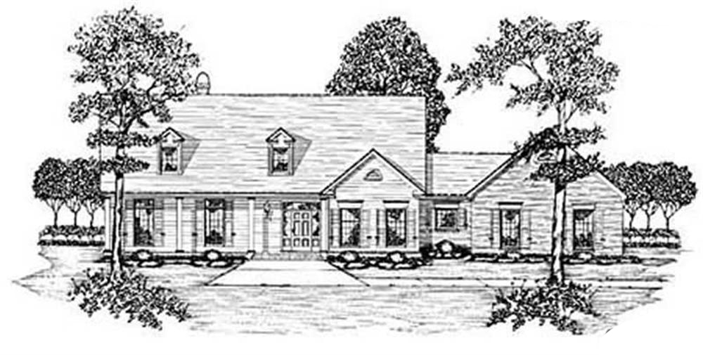 3-Bedroom, 3175 Sq Ft Country House Plan - 139-1070 - Front Exterior