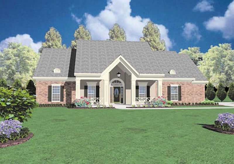 4-Bedroom, 2326 Sq Ft Ranch House Plan - 139-1074 - Front Exterior