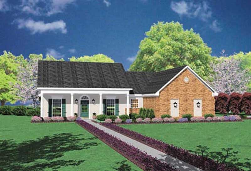 3-Bedroom, 1320 Sq Ft Country Home Plan - 139-1206 - Main Exterior