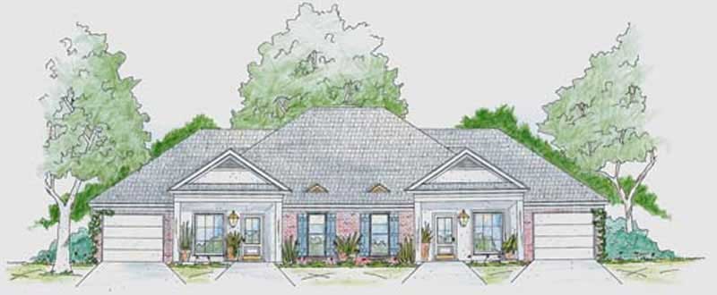 2-Bedroom, 1109 Sq Ft House Plan - 139-1232 - Front Exterior