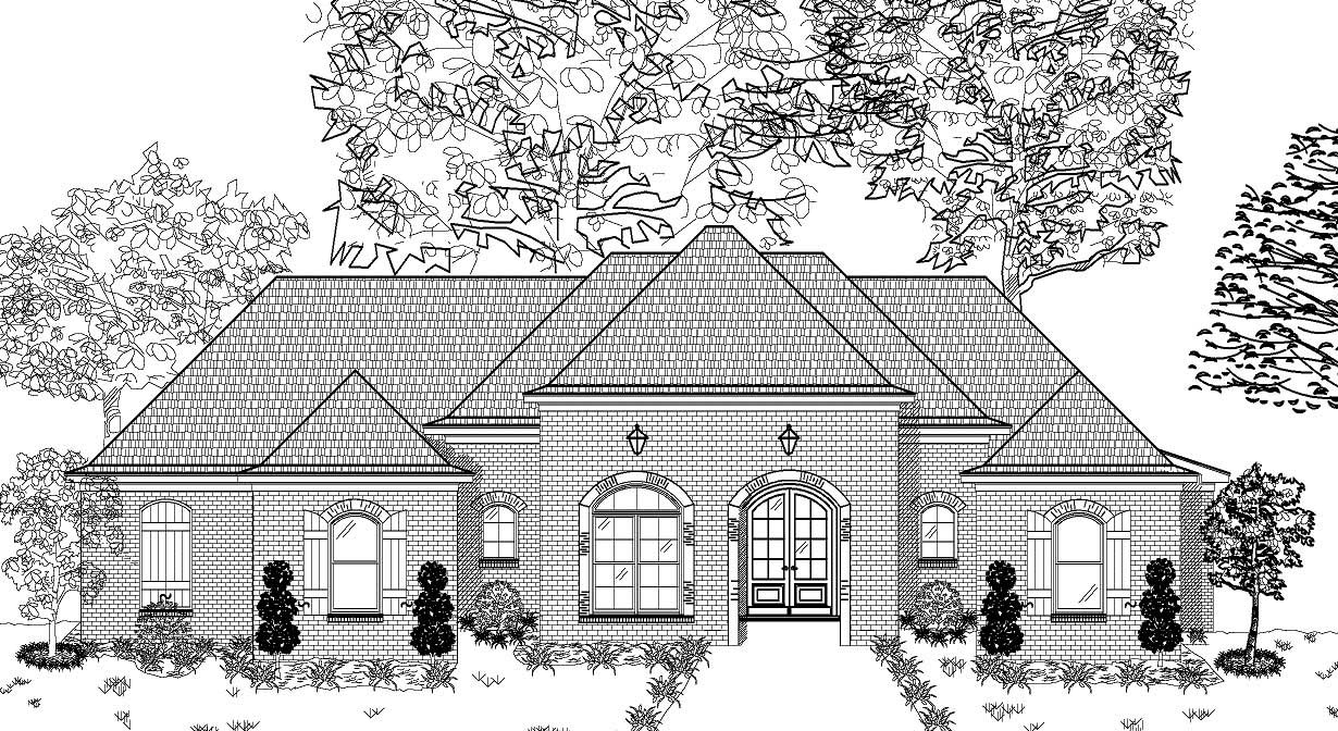 3-Bedroom, 2174 Sq Ft European Home Plan - 140-1001 - Main Exterior