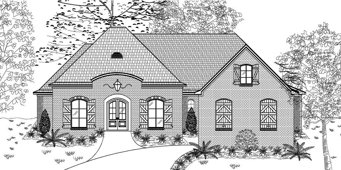 3-Bedroom, 2514 Sq Ft European Home Plan - 140-1011 - Main Exterior