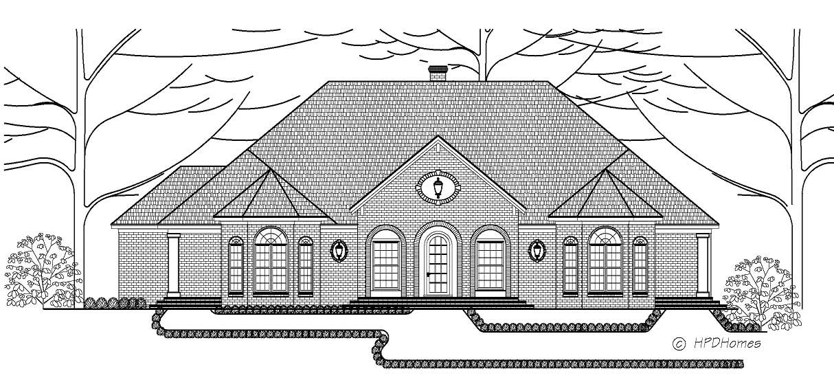 4-Bedroom, 2973 Sq Ft European House Plan - 140-1013 - Front Exterior