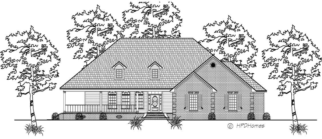 3-Bedroom, 2464 Sq Ft Country House Plan - 140-1036 - Front Exterior