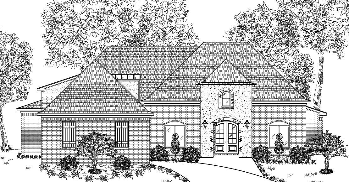 3-Bedroom, 2545 Sq Ft European House Plan - 140-1037 - Front Exterior