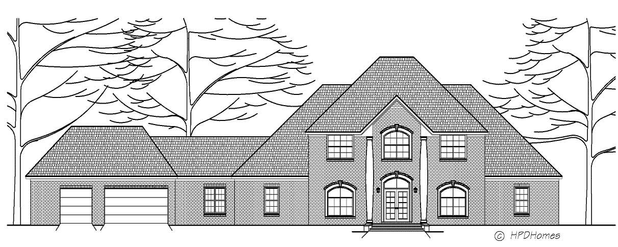 3-Bedroom, 3257 Sq Ft Colonial House Plan - 140-1061 - Front Exterior