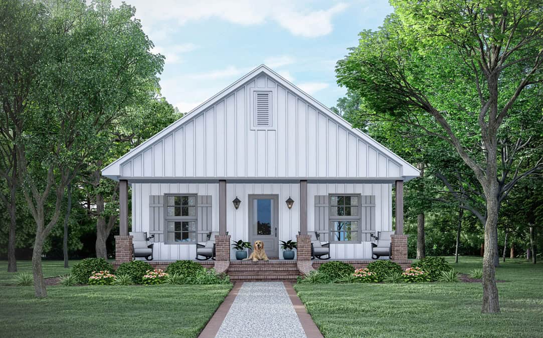 3-Bedroom, 1176 Sq Ft Traditional Home Plan - 140-1139 - Main Exterior